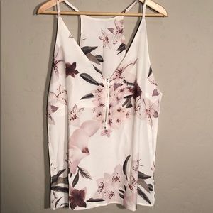 Floral Print Strappy Top